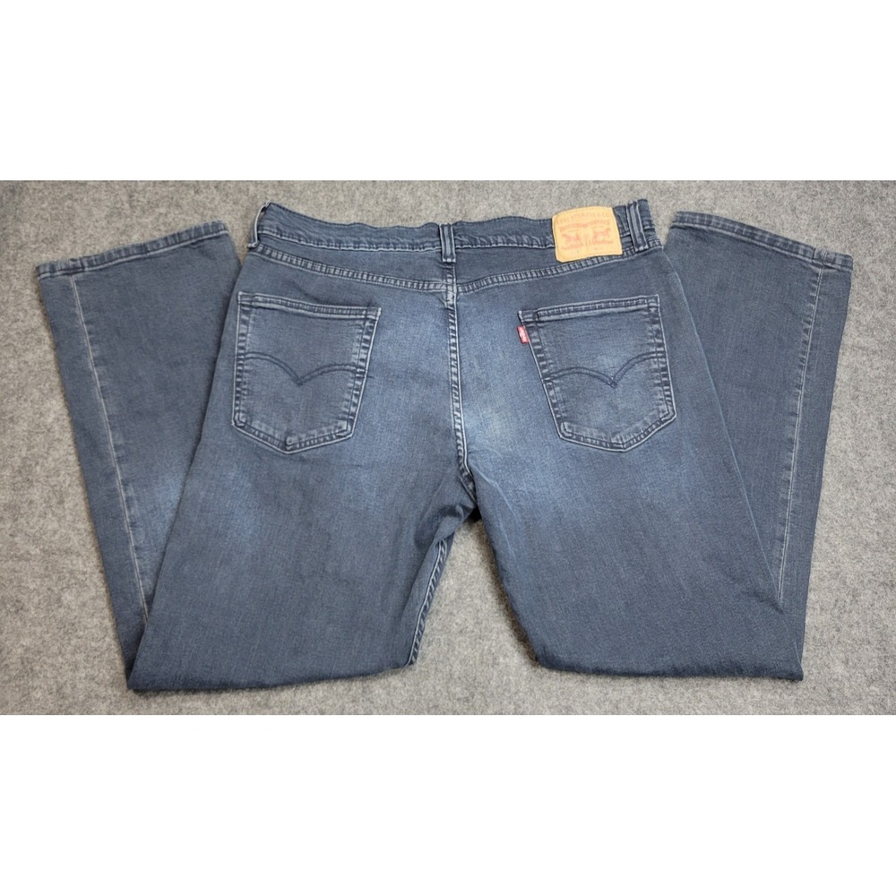 Levis 514 Jeans Mens 36x30 Blue Denim Dark Wash Red Tab Streetwear Straight Leg